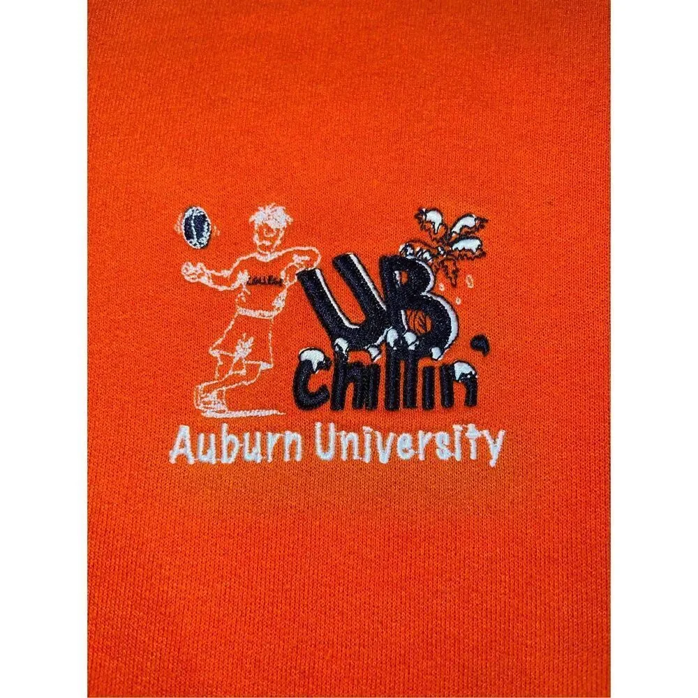 Vintage Jerzees Auburn University Tigers Pullover Sweatshirt Crewneck Sz Large A